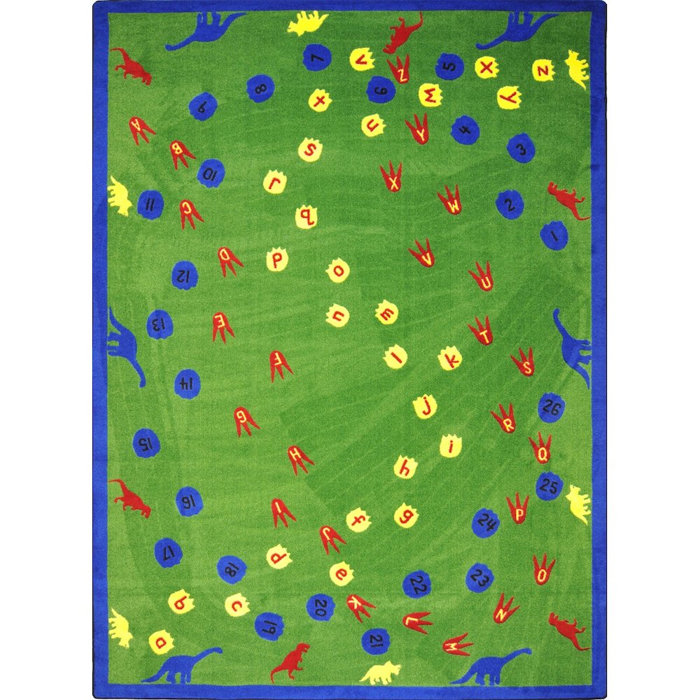 Kid Essentials Dinosaur Walk 7'8" x 10'9" Area Rug in Color Multi
