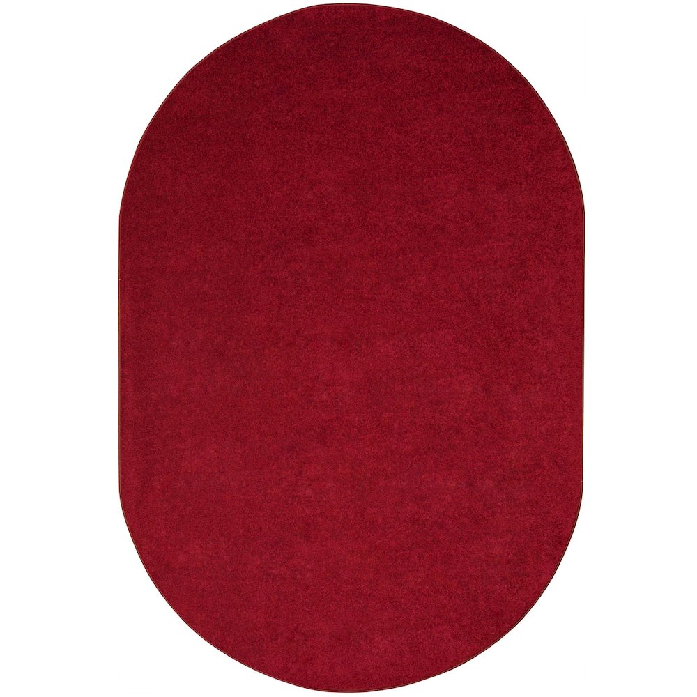 Kid Essentials Endurance 12' x 7'6" Oval Area Rug in Color Burgundy