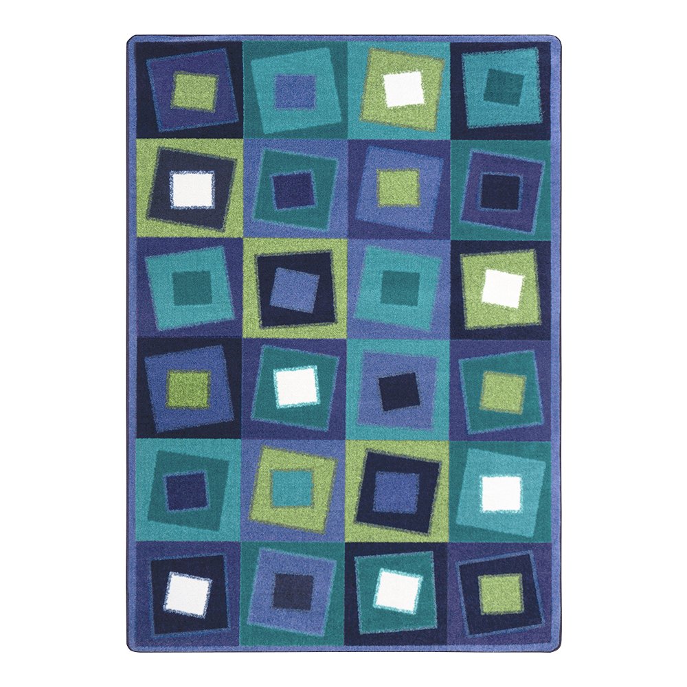 Kid Essentials Off Balance 7'8" x 10'9" Area Rug in Color Violet
