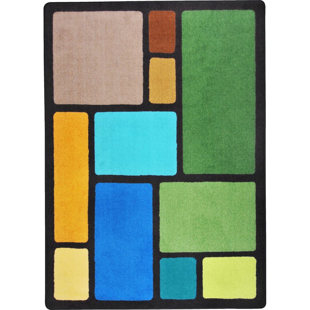 Kid Essentials Our Block 7'8" x 10'9" Area Rug in Color Earthtone