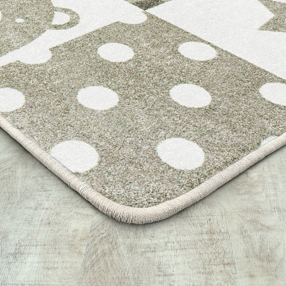 Claremont Kids Patchwork Boy 5'4" x 7'8" Area Rug in Color Linen