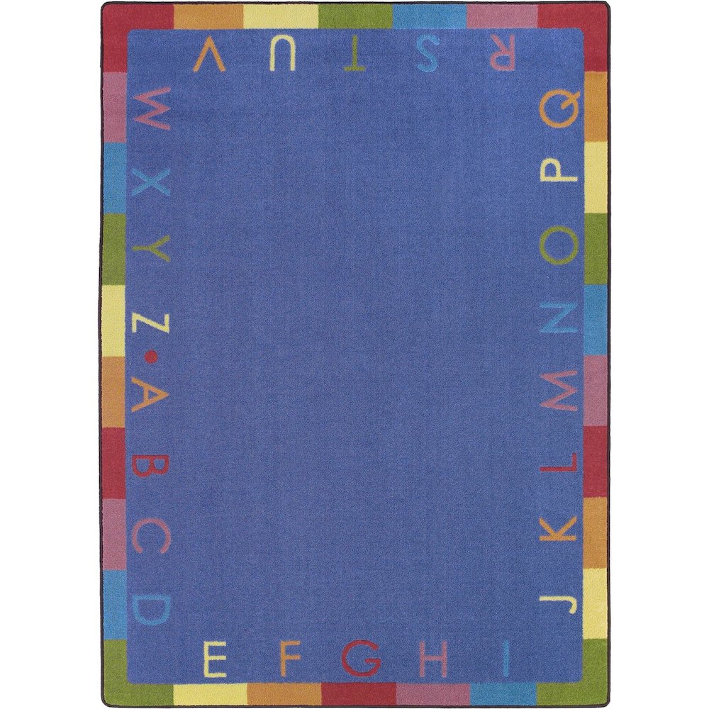 Kid Essentials Rainbow Alphabet 7'8" x 10'9" Area Rug in Color Pastel