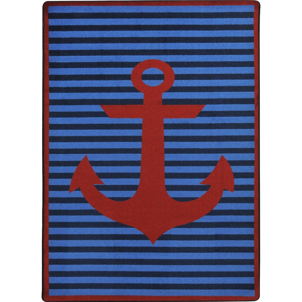 Kid Essentials Safe Mooring 5'4" x 7'8" Area Rug in Color Red