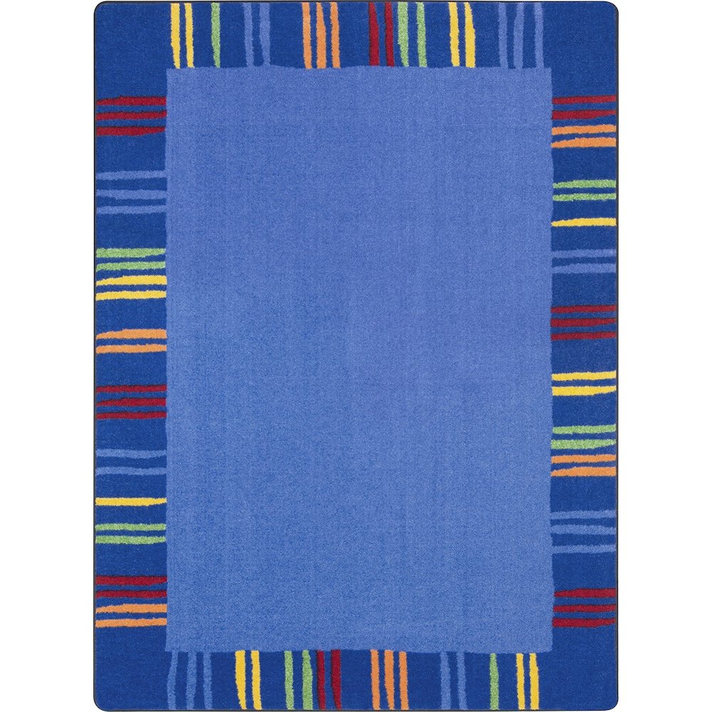 Kid Essentials Seeing Stripes 7'8" x 10'9" Area Rug in Color Rainbow