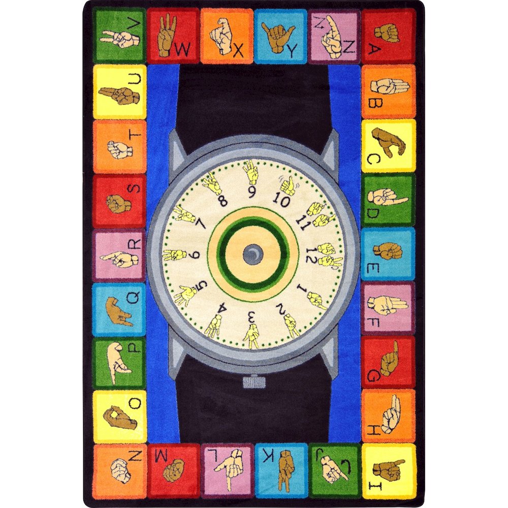 Kid Essentials Signs of the Time 7'8" x 10'9" Area Rug in Color Multi