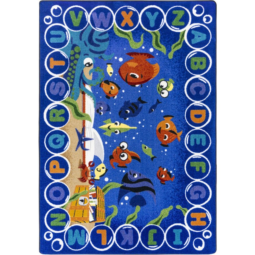 Kid Essentials Underwater Readers 7'8" x 10'9" Area Rug in Color Multi