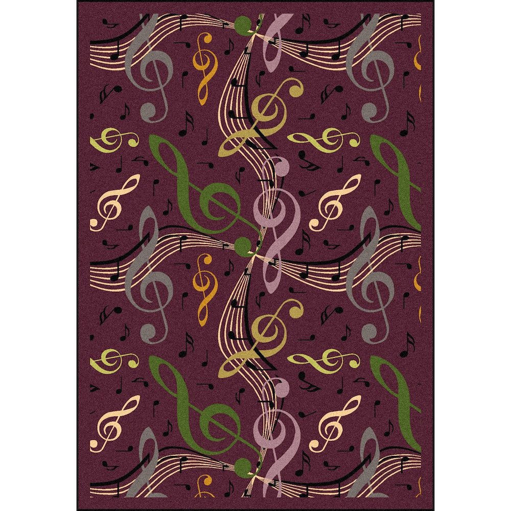 Kid Essentials Virtuoso 5'4" x 7'8" Area Rug in Color Plum