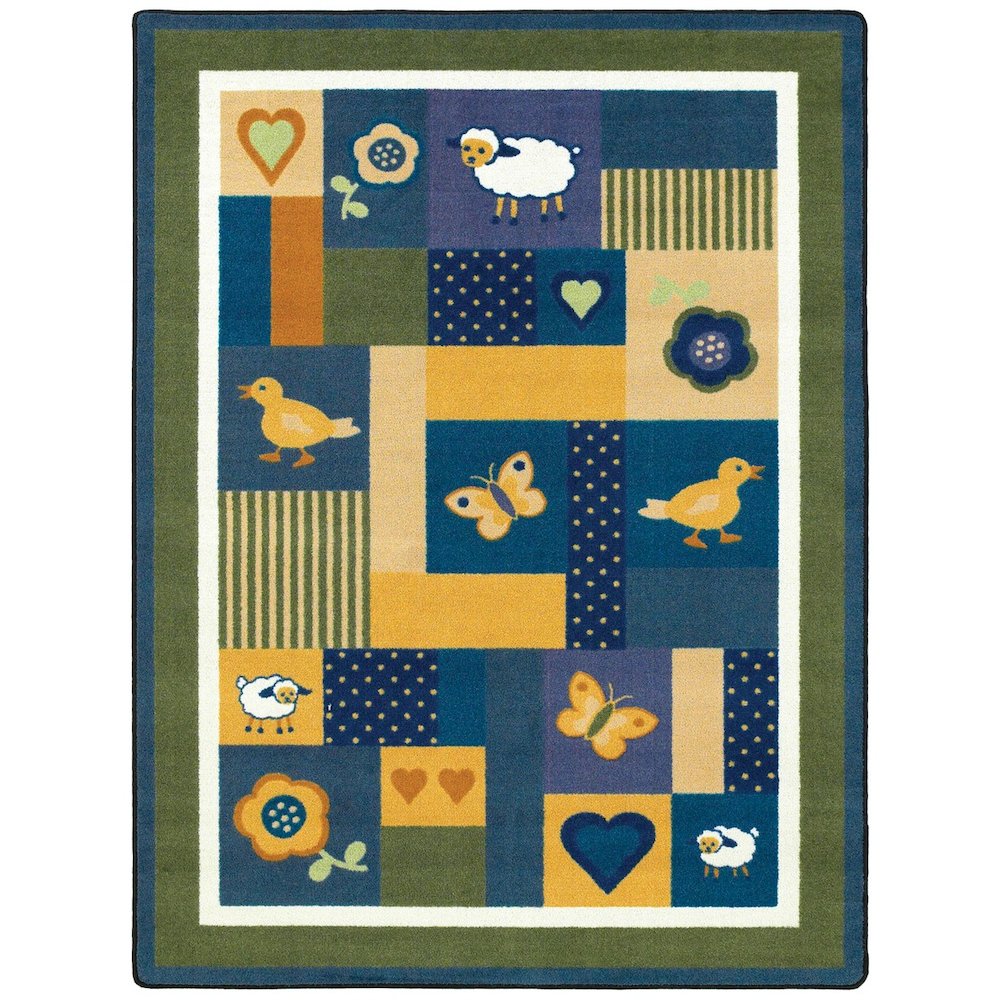 Kid Essentials Baby Love 7'8" x 10'9" Area Rug in Color Bold
