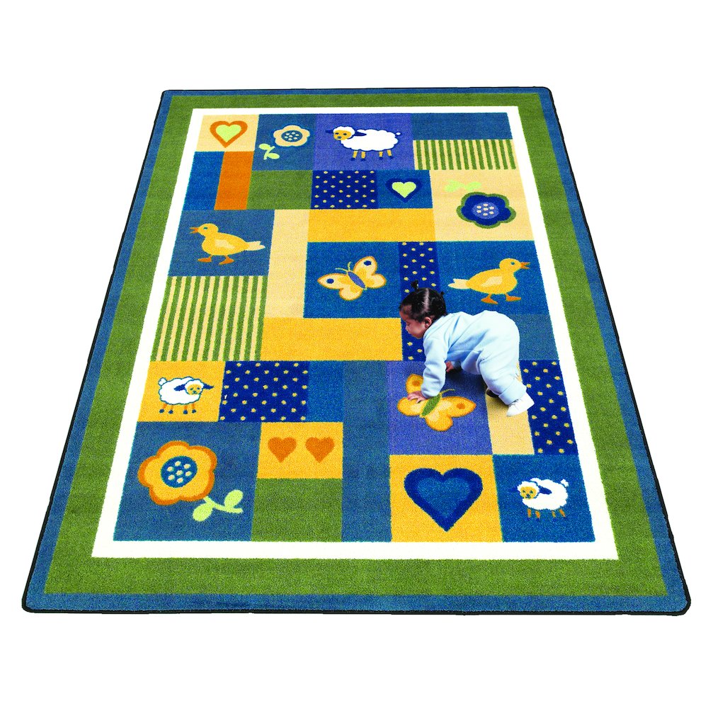 Kid Essentials Baby Love 7'8" x 10'9" Area Rug in Color Bold