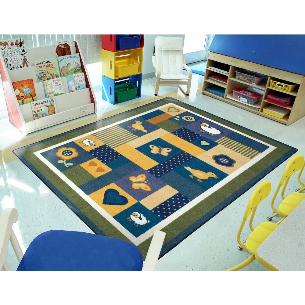 Kid Essentials Baby Love 7'8" x 10'9" Area Rug in Color Bold