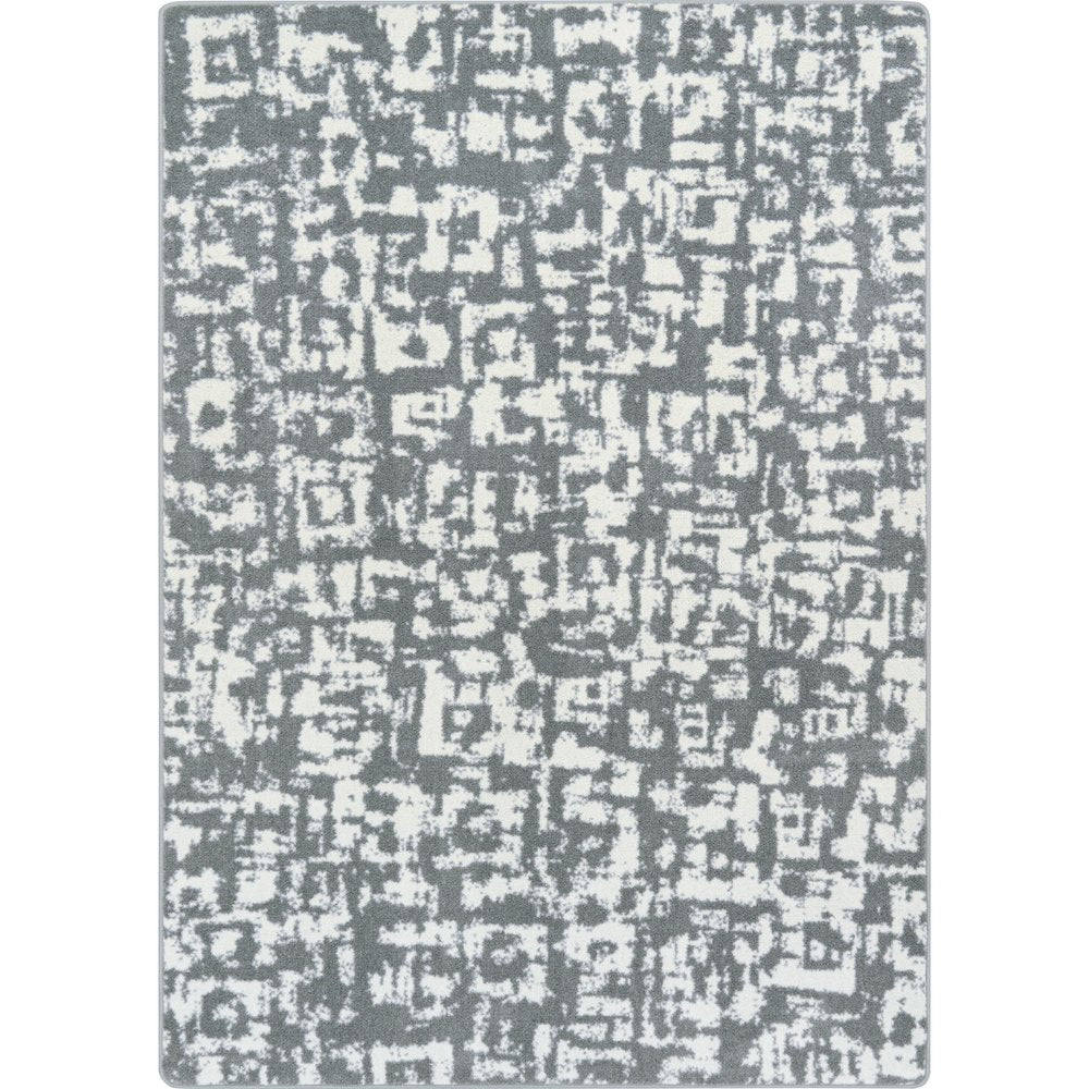 WorkSpace Block Print 7'8" x 10'9" Area Rug in Color Cloudy