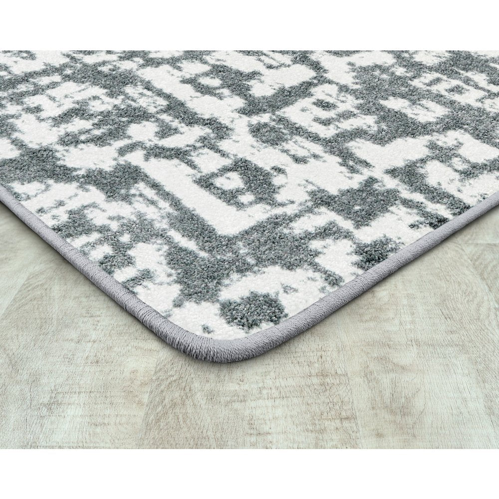 WorkSpace Block Print 7'8" x 10'9" Area Rug in Color Cloudy