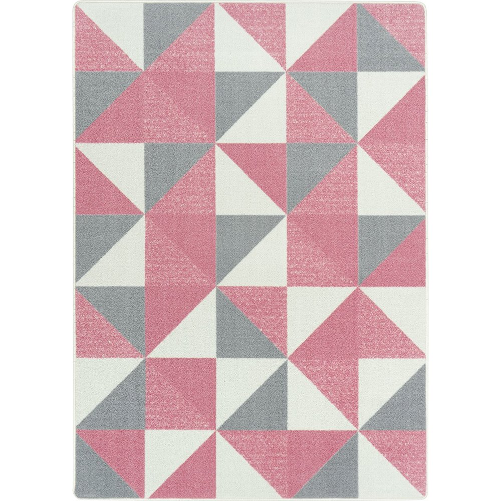 Claremont Kids Cartwheel 7'8" x 10'9" Area Rug in Color Blush
