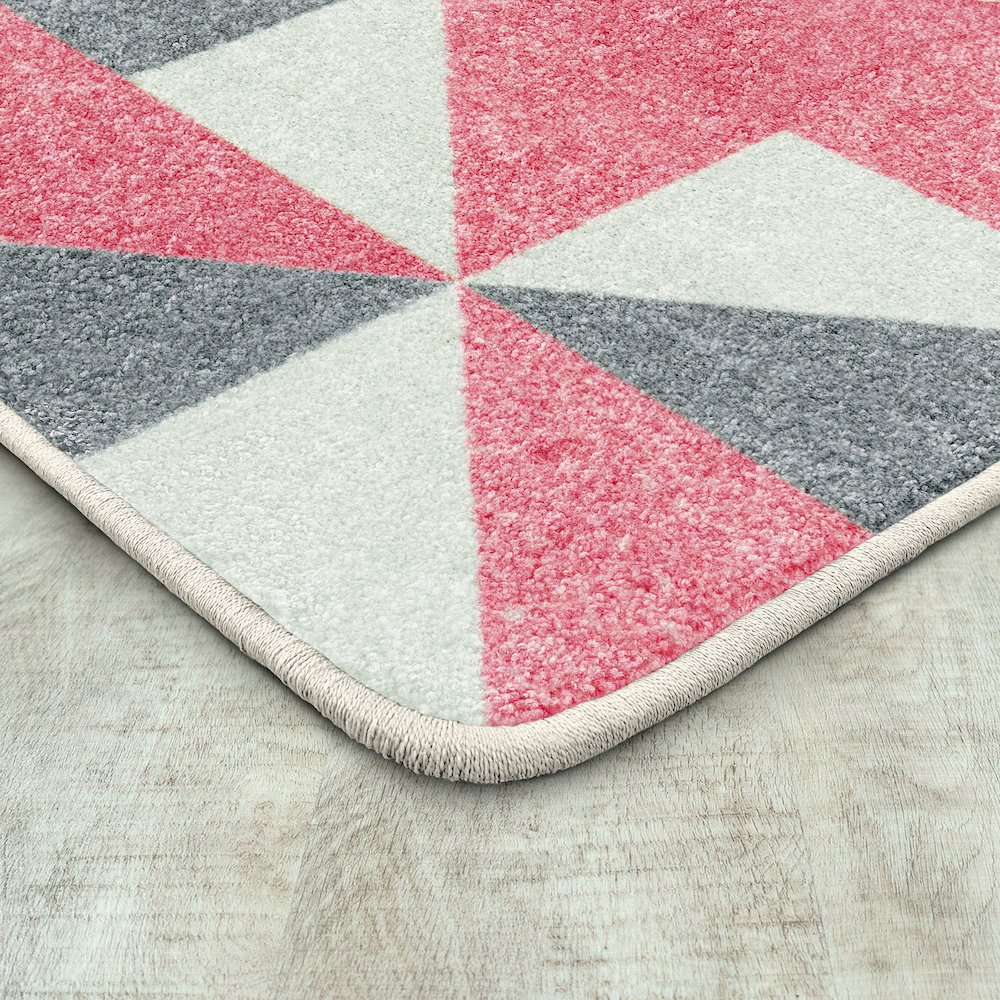 Claremont Kids Cartwheel 7'8" x 10'9" Area Rug in Color Blush