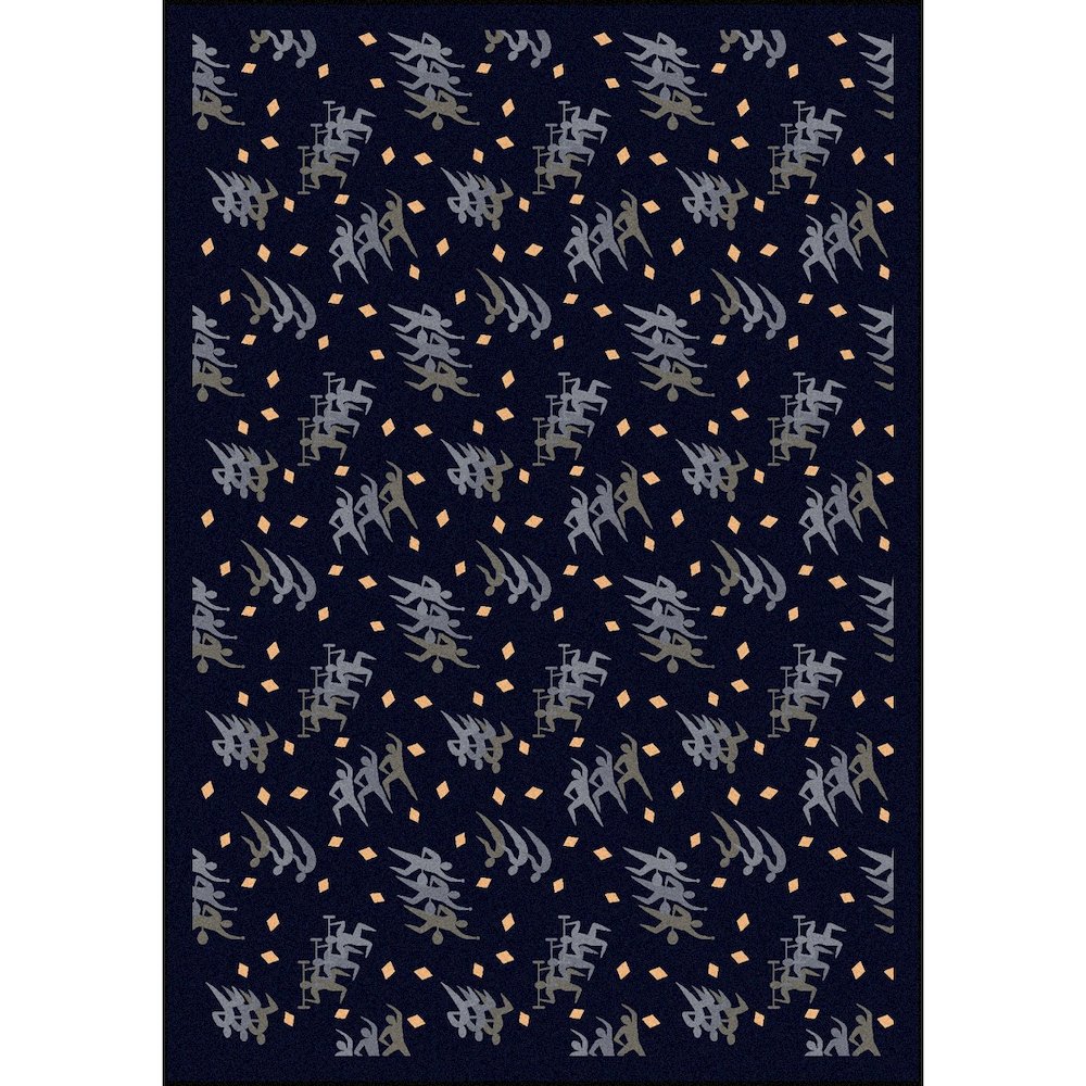 Games People Play Fitness Zone 7'8" x 10'9" Area Rug in Color Navy