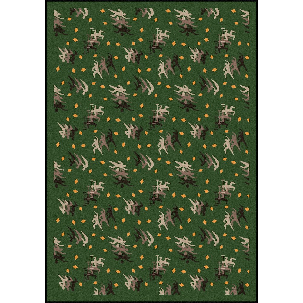Games People Play Fitness Zone 7'8" x 10'9" Area Rug in Color Sage