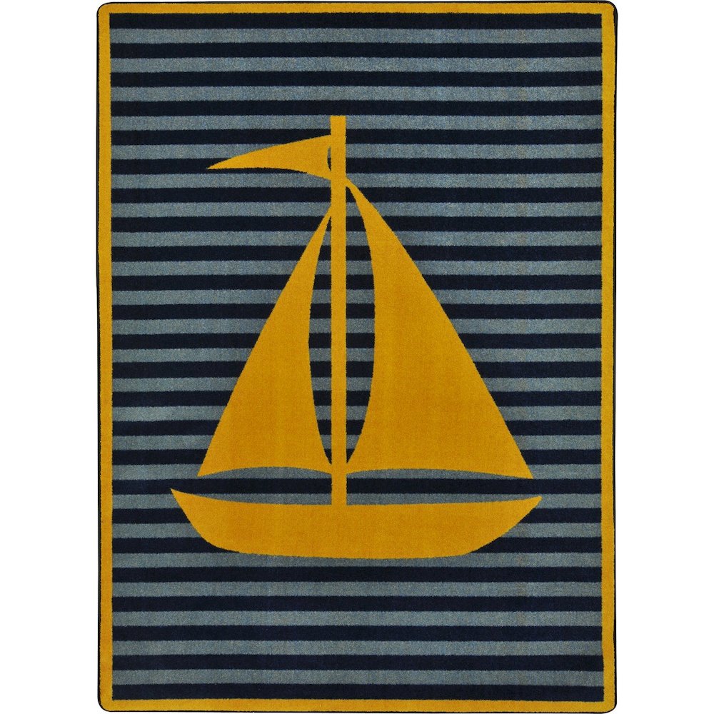 Kid Essentials Following Seas 7'8" x 10'9" Area Rug in Color Yellow