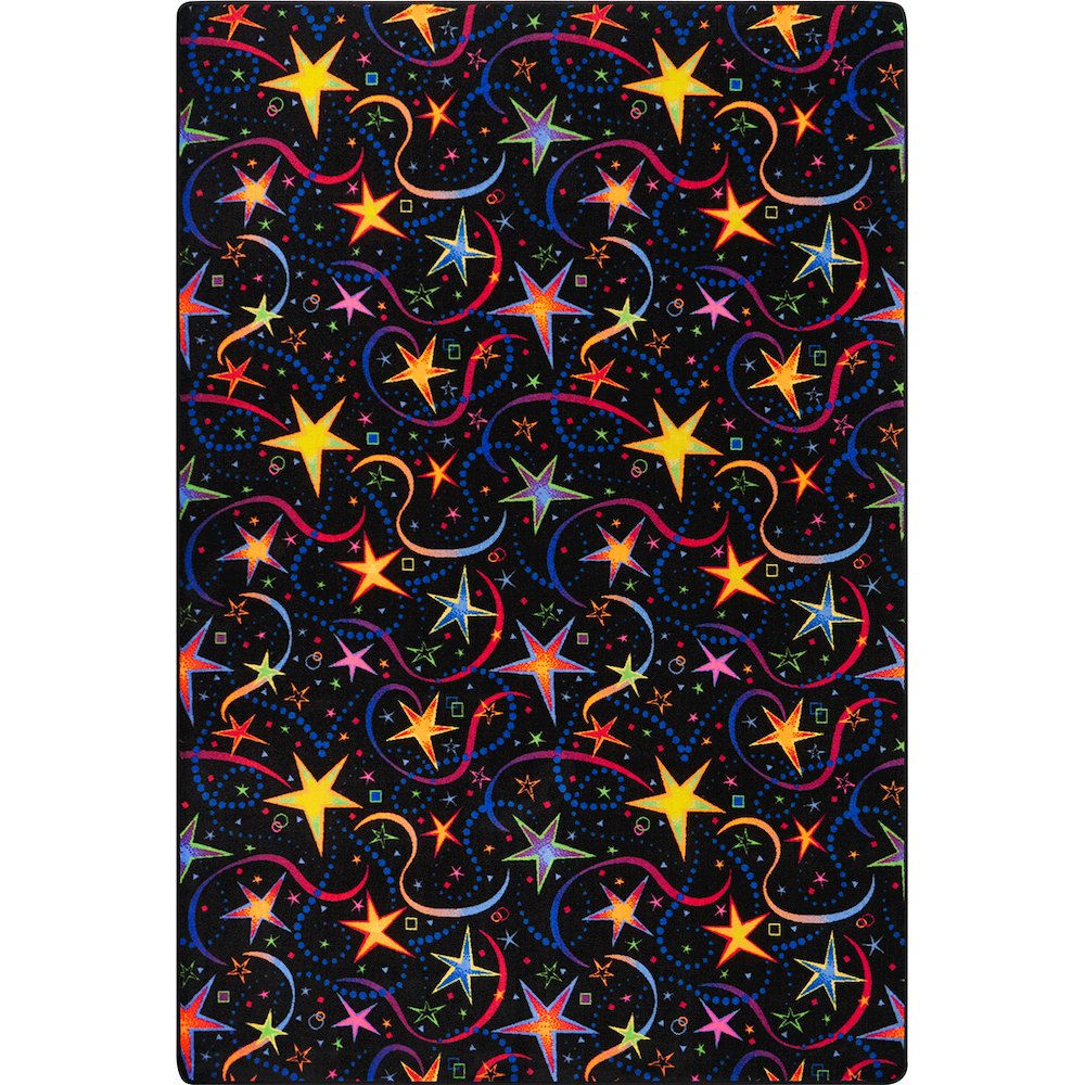 Neon Lights Have A Blast 6' x 9' Area Rug in Color Fluorescent