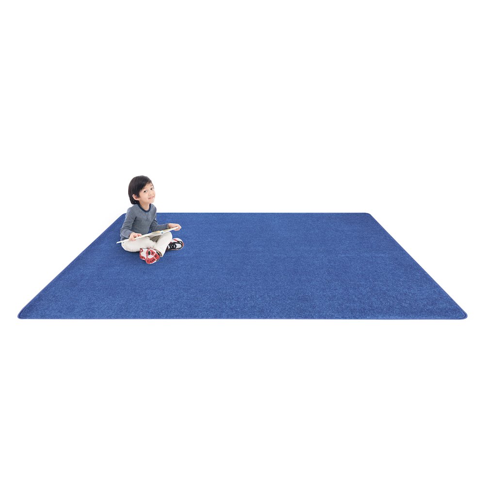 Kid Essentials Just Kidding 12' x 6' Area Rug in Color Cobalt Blue