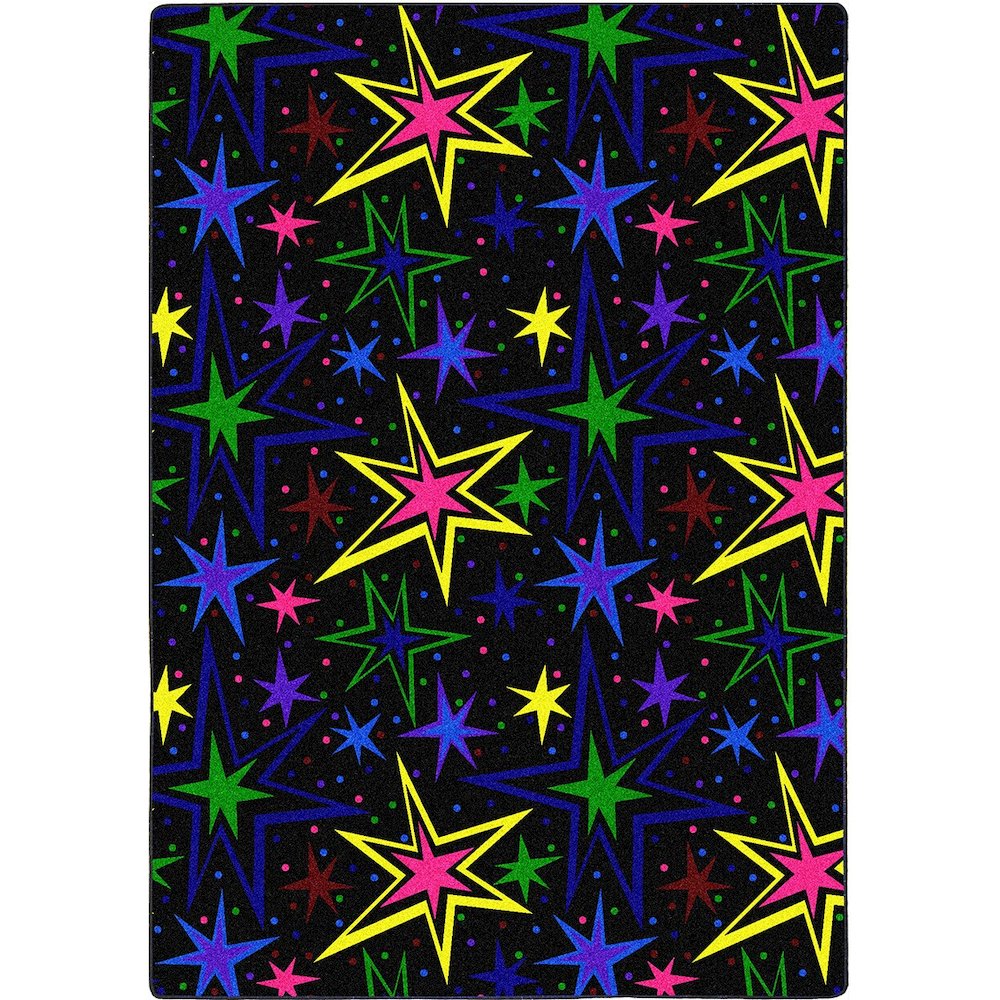 Neon Lights Kapow 6' x 9' Area Rug in Color Fluorescent