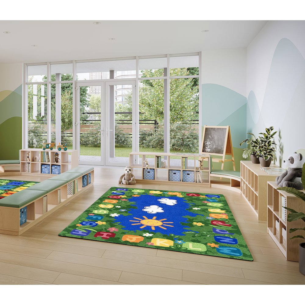 Learning Garden 10'9" x 13'2" Area Rug in Color Multi