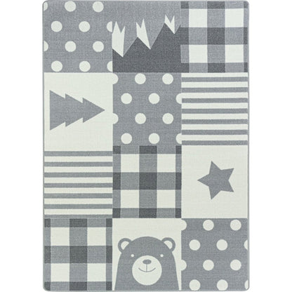 Claremont Kids Patchwork Boy 7'8" x 10'9" Area Rug in Color Cloudy