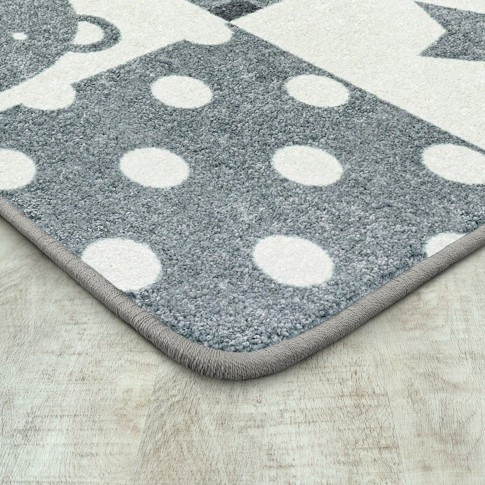 Claremont Kids Patchwork Boy 7'8" x 10'9" Area Rug in Color Cloudy