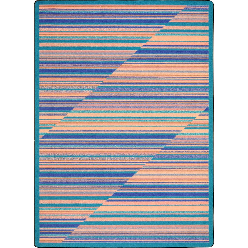 Kid Essentials Rhythm 7'8" x 10'9" Area Rug in Color Water
