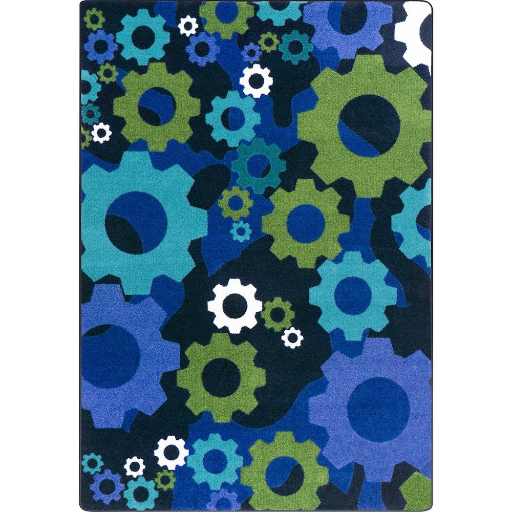 Kid Essentials Shifting Gears 7'8" x 10'9" Area Rug in Color Violet