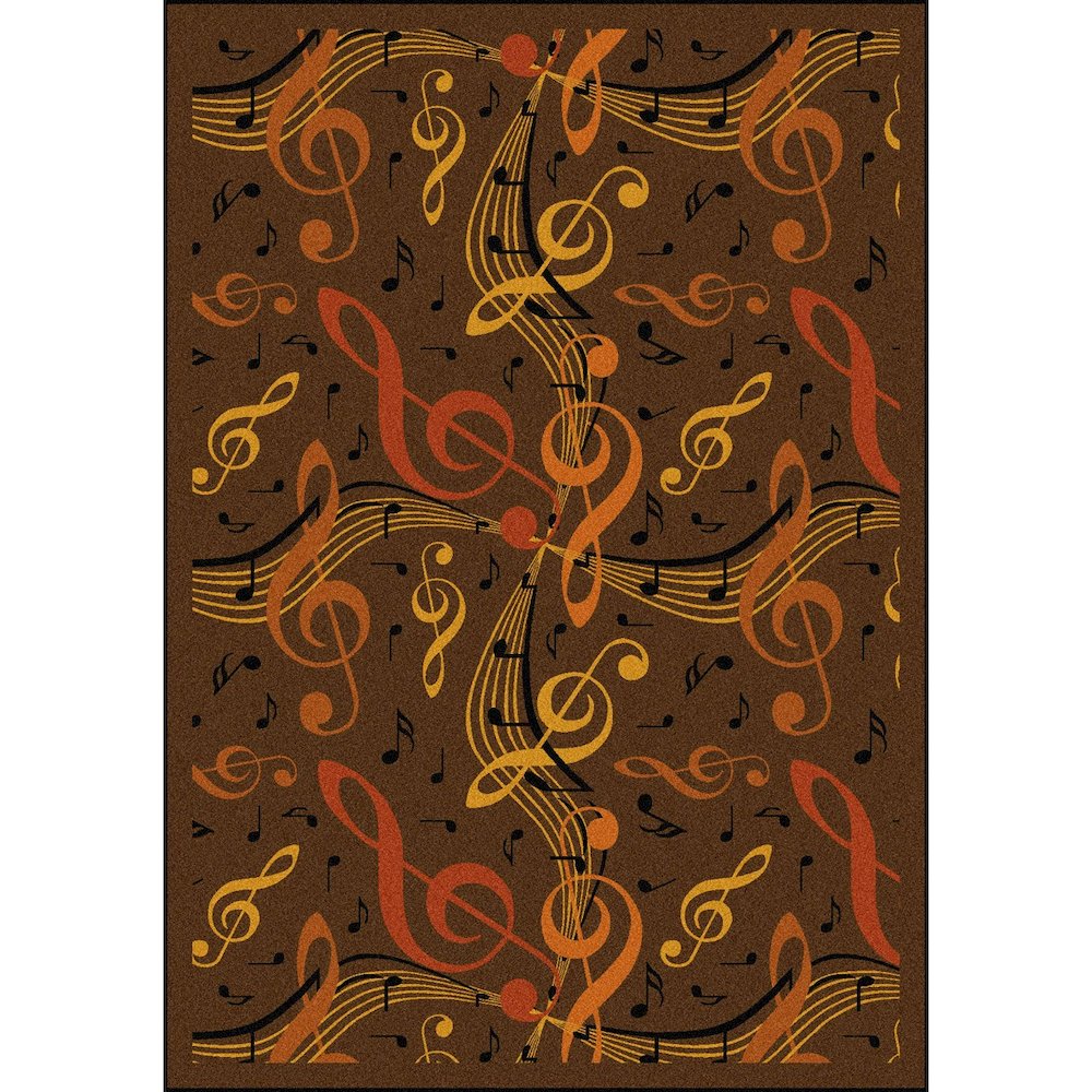 Kid Essentials Virtuoso 7'8" x 10'9" Area Rug in Color Brown