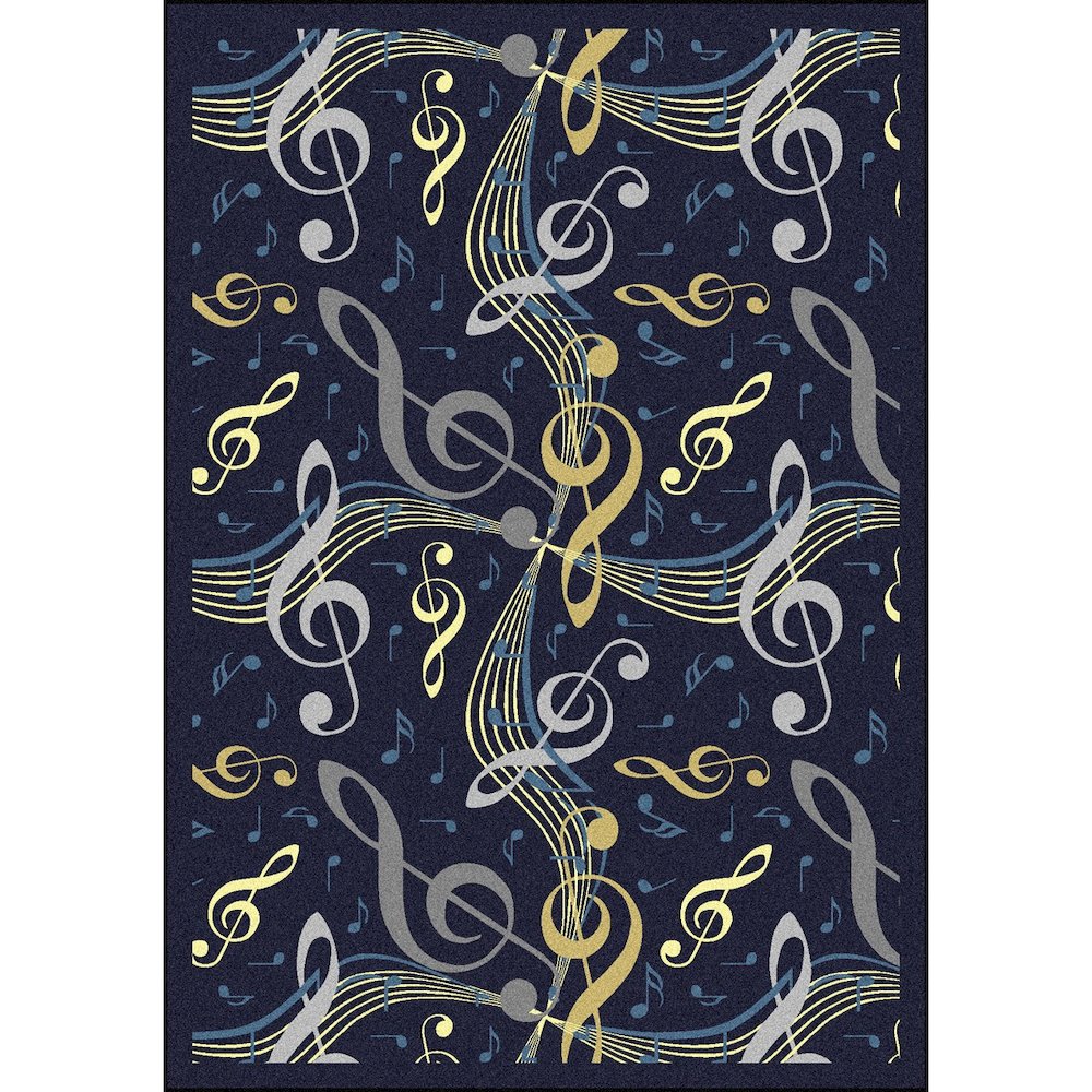 Kid Essentials Virtuoso 7'8" x 10'9" Area Rug in Color Navy
