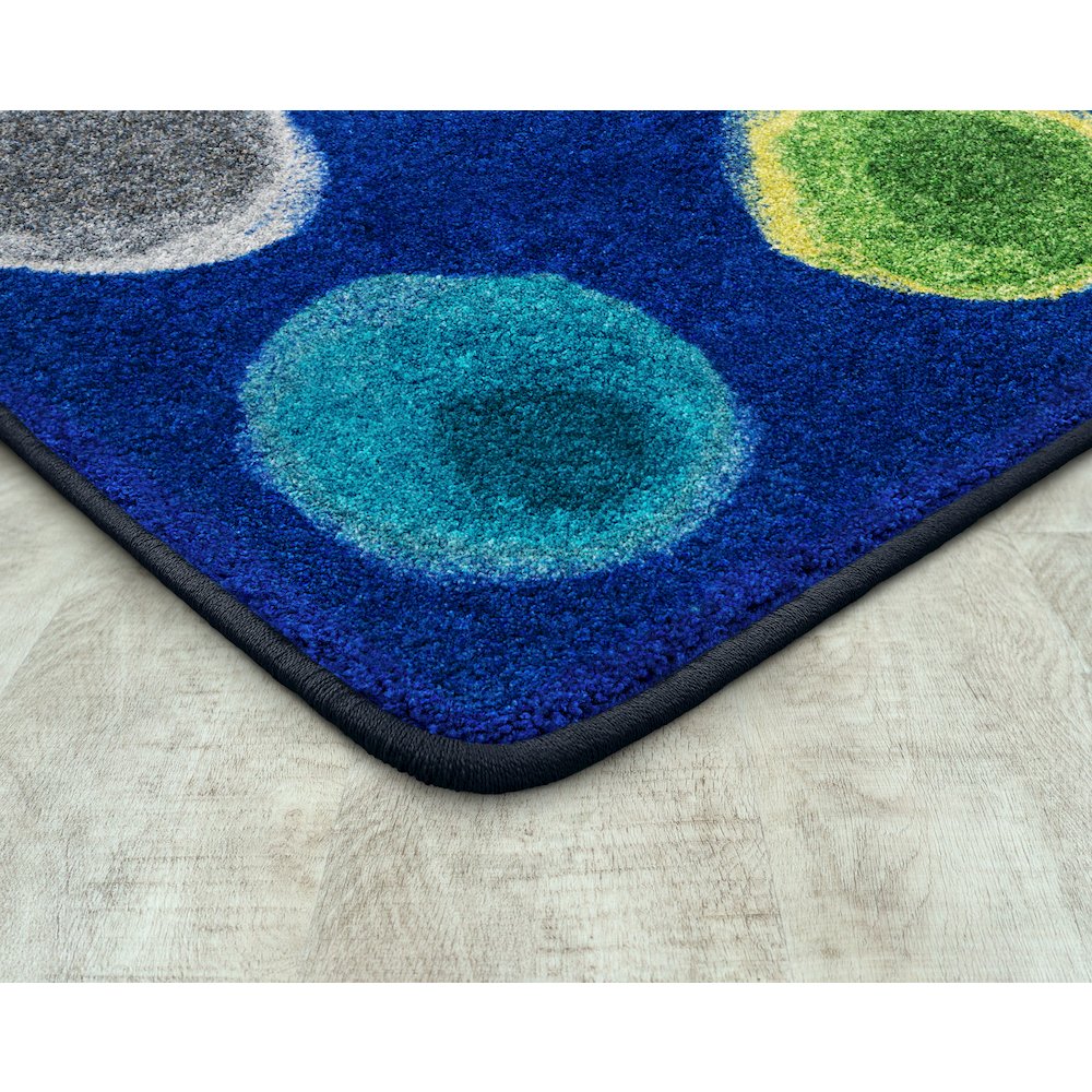 Kid Essentials Watercolor Spots 10'9" x 13'2" Area Rug in Color Marine