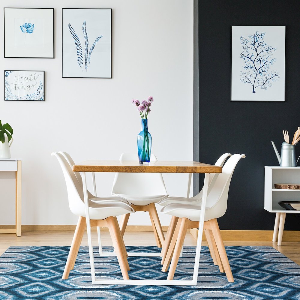 First Take Chelsea 10'9" x 13'2" Area Rug in Color Peacock