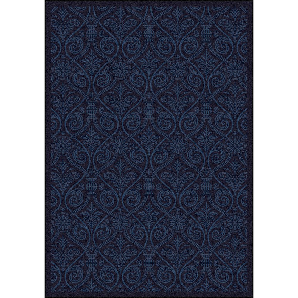 Any Day Matinee Damascus 10'9" x 13'2" Area Rug in Color Navy