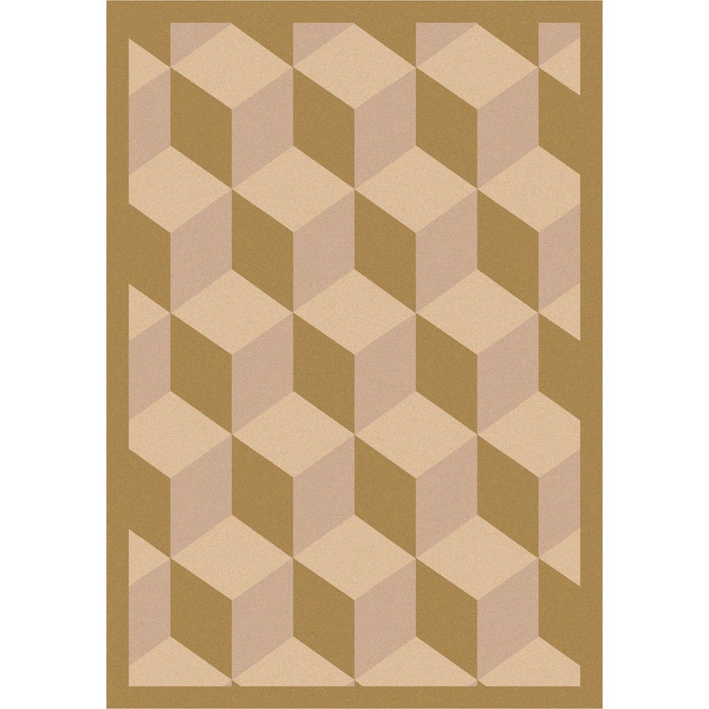 Kaleidoscope Highrise 10'9" x 13'2" Area Rug in Color Beige