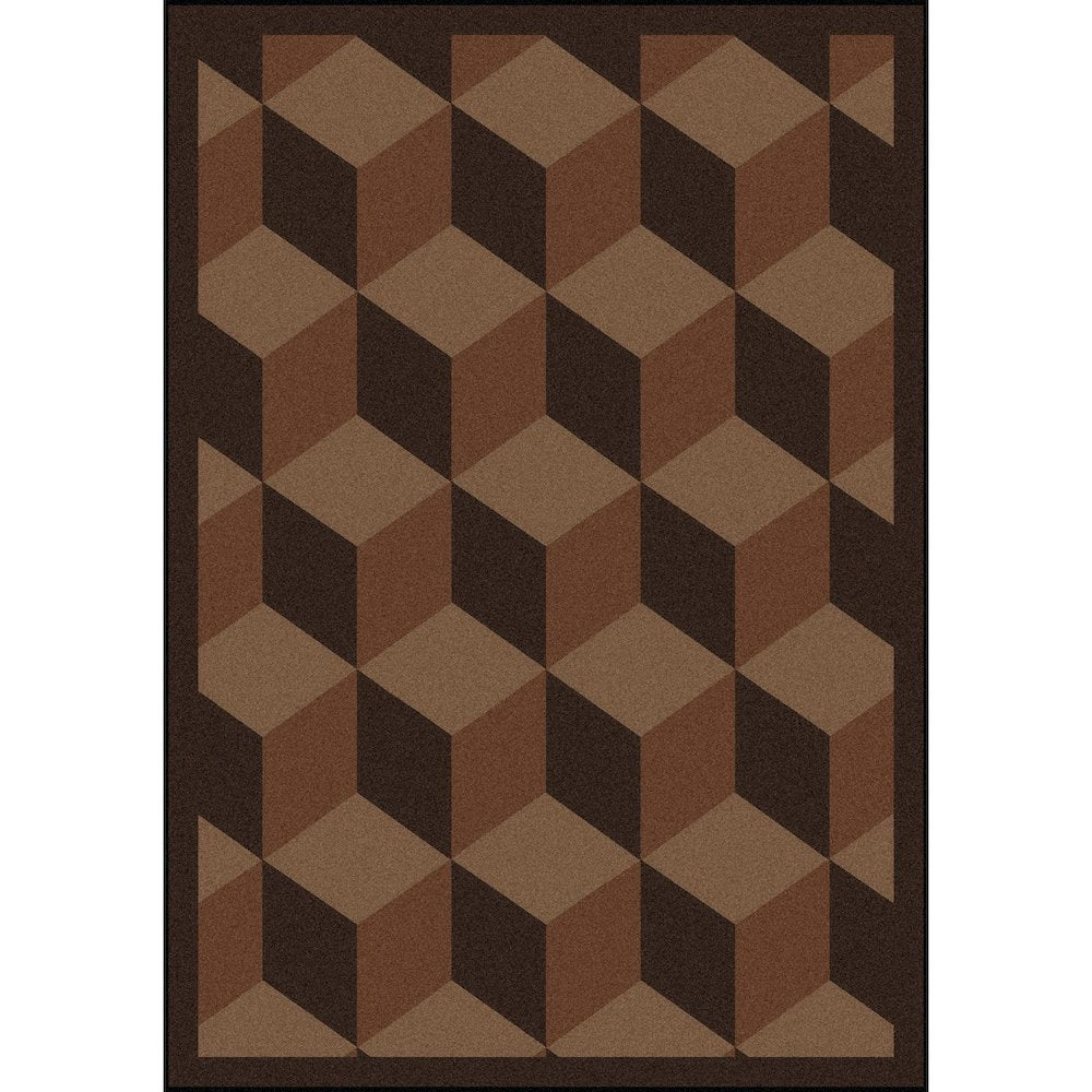 Kaleidoscope Highrise 10'9" x 13'2" Area Rug in Color Chocolate