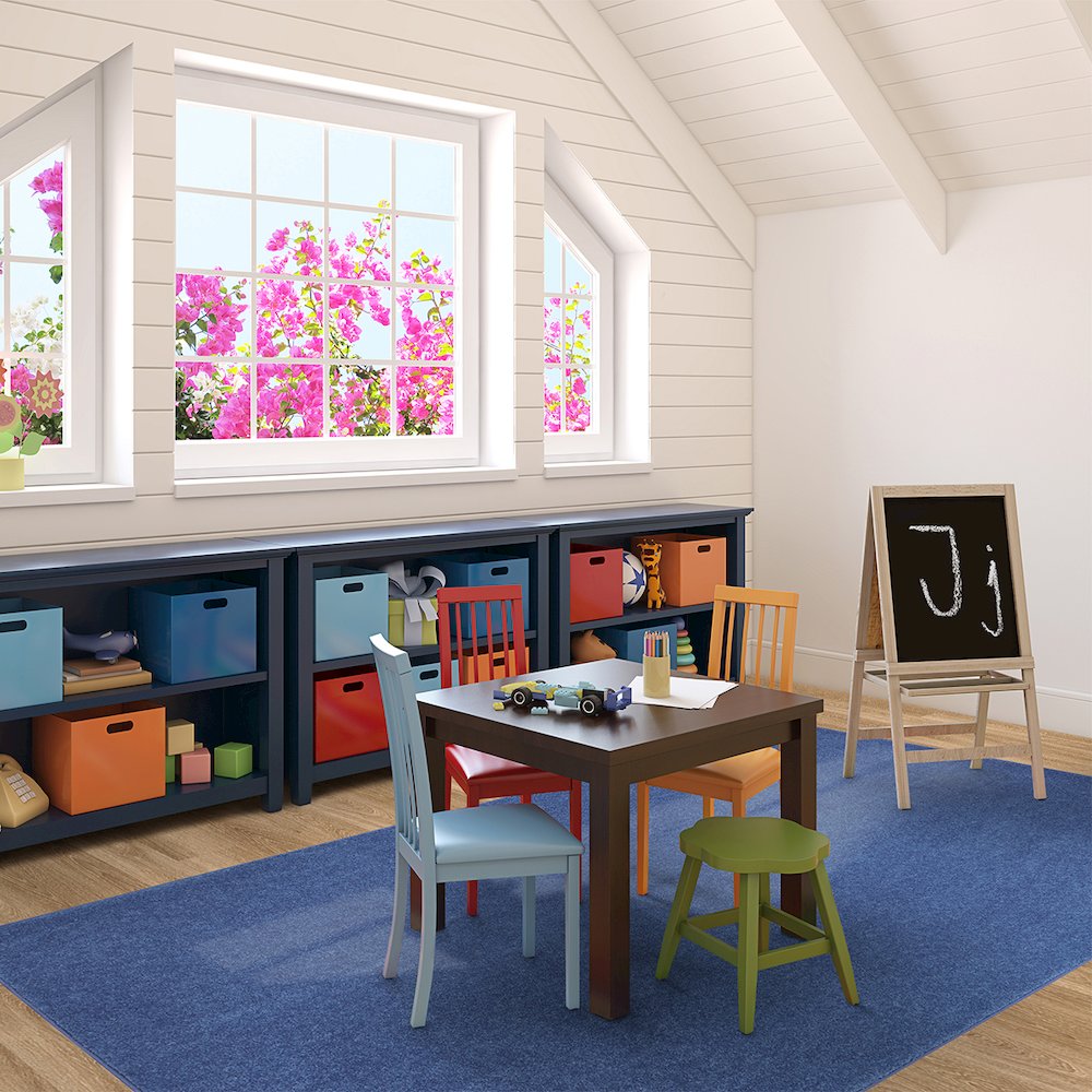 Kid Essentials Just Kidding 12' x 7'6" Area Rug in Color Cobalt Blue