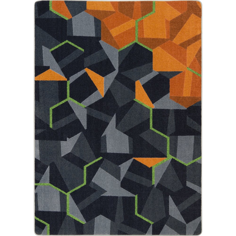 Kid Essentials Stealth 3'10" x 5'4" Area Rug in Color Tangerine
