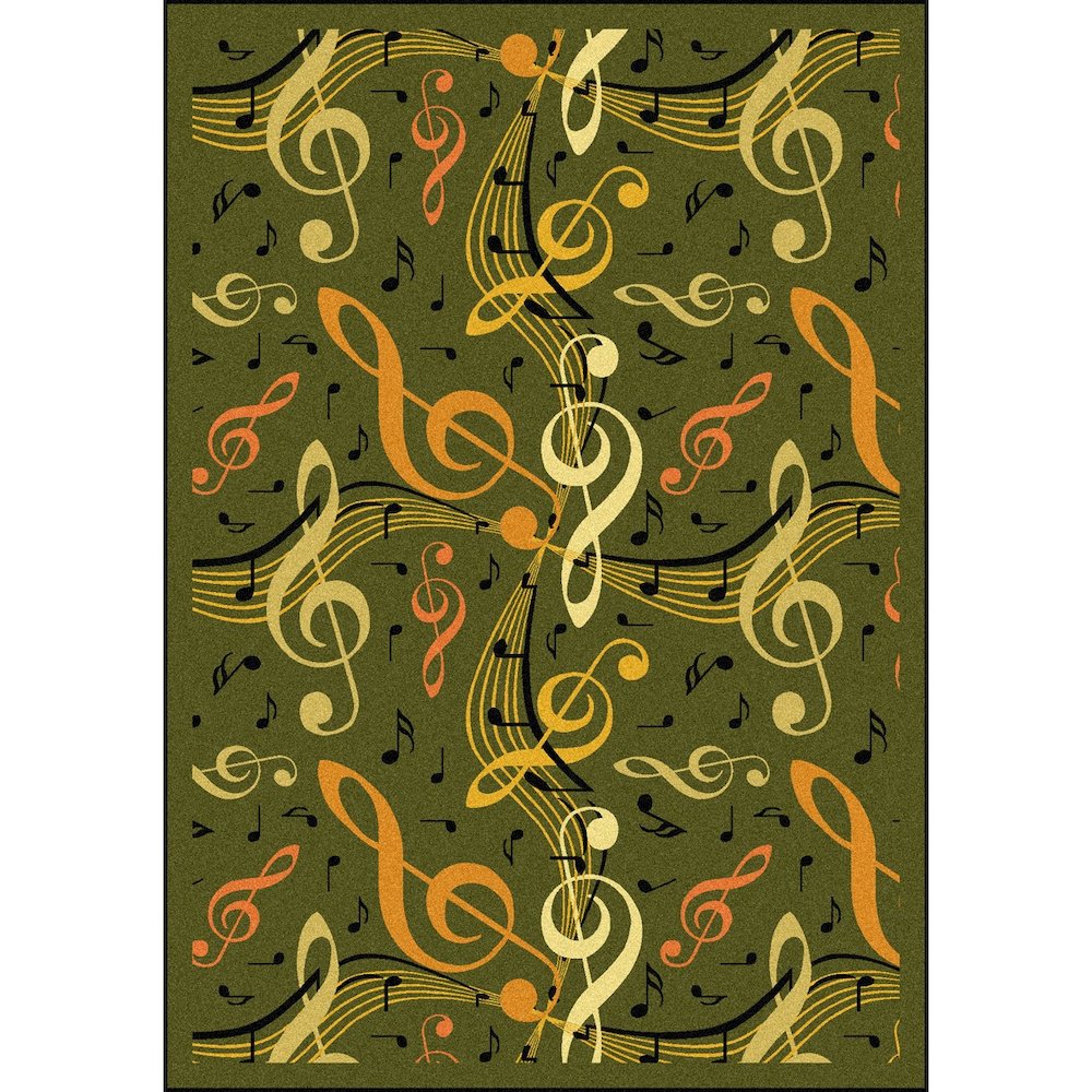 Kid Essentials Virtuoso 10'9" x 13'2" Area Rug in Color Green