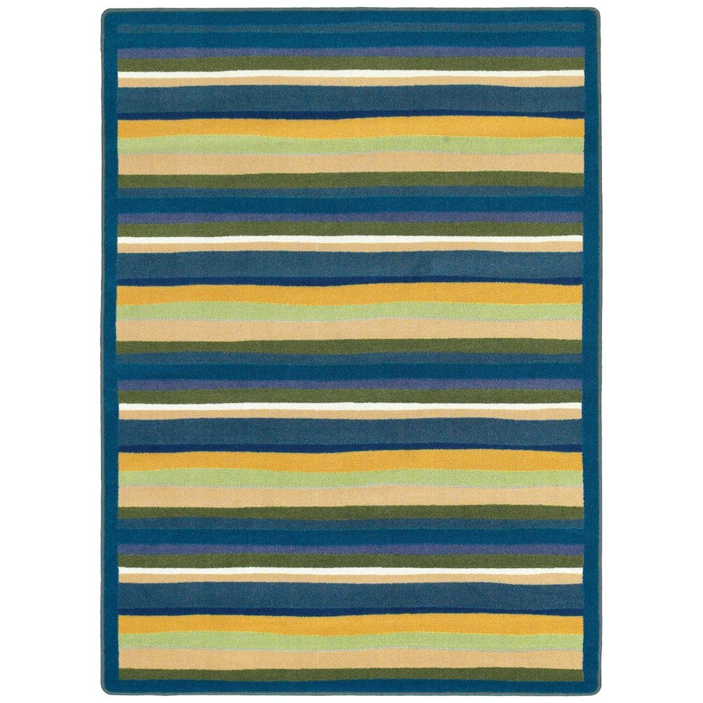 Kid Essentials Yipes Stripes 10'9" x 13'2" Area Rug in Color Bold