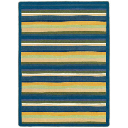 Kid Essentials Yipes Stripes 10'9" x 13'2" Area Rug in Color Bold