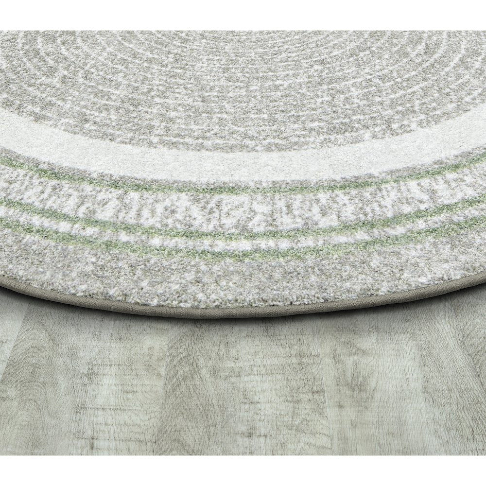 Cozy Corner 5'4" Round Area Rug in Color Sage