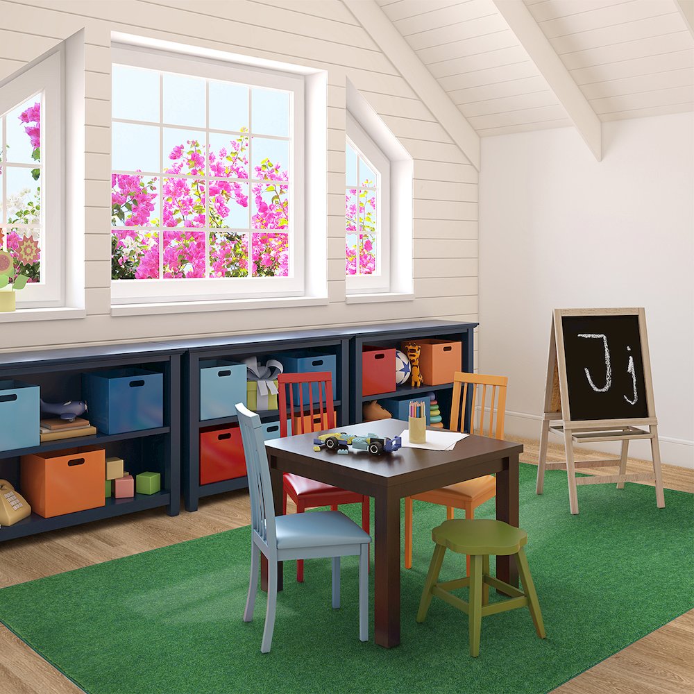 Kid Essentials Just Kidding 12' x 18' Area Rug in Color Grass Green