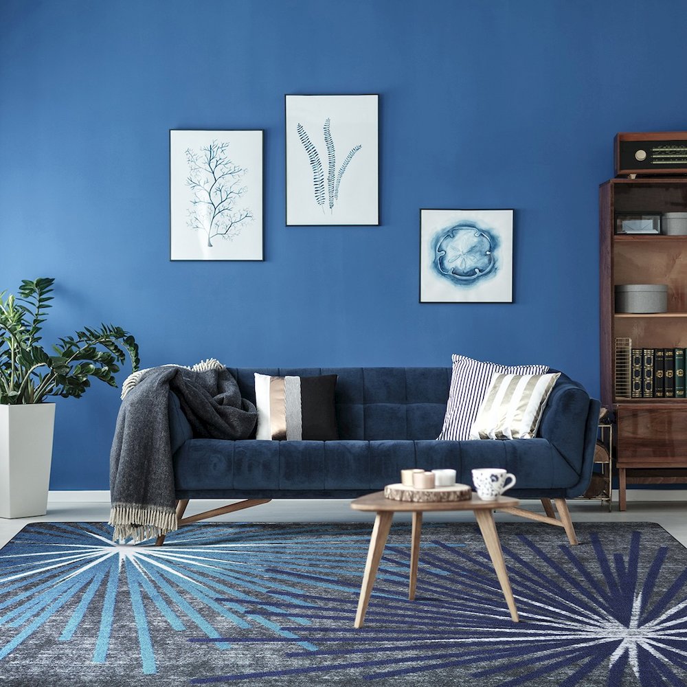 First Take Sputnik 5'4" x 7'8" Area Rug in Color Violet