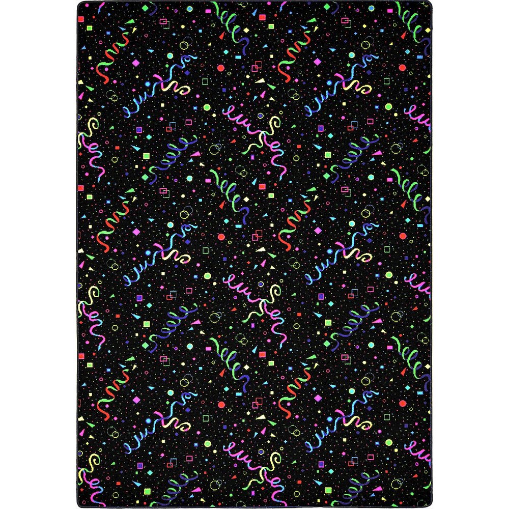 Neon Lights Celebration 12' x 18' Area Rug in Color Fluorescent