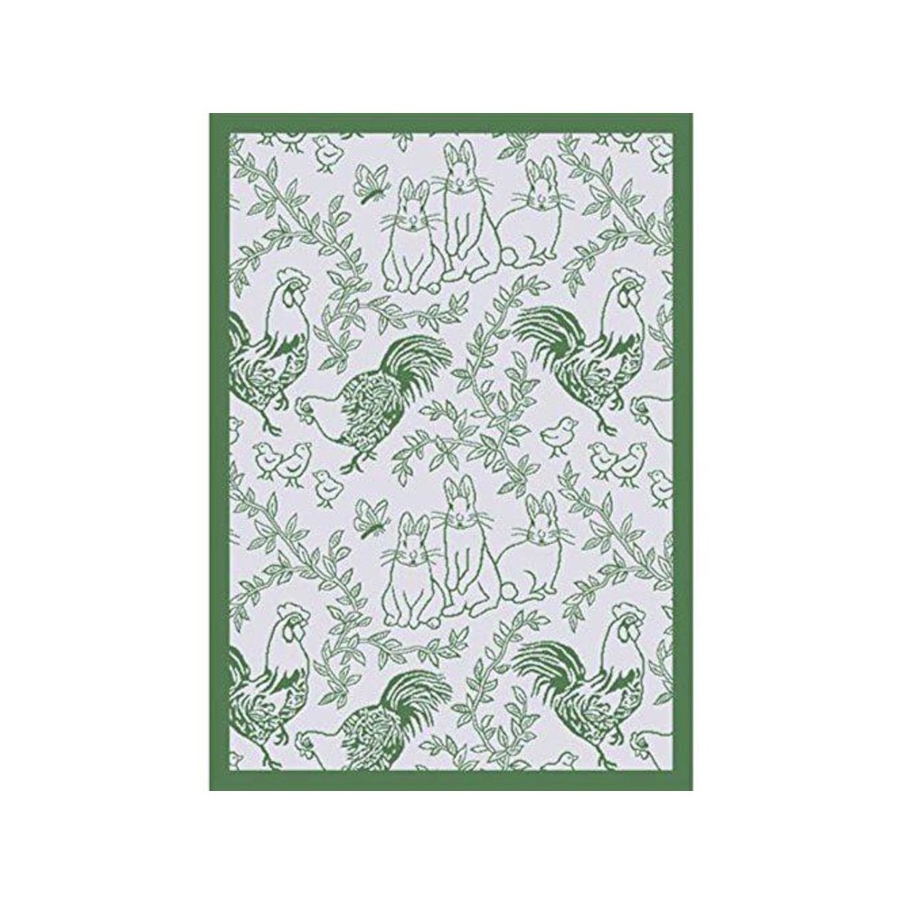 Kaleidoscope Feathers & Fur 3'10" x 5'4" Area Rug in Color Green