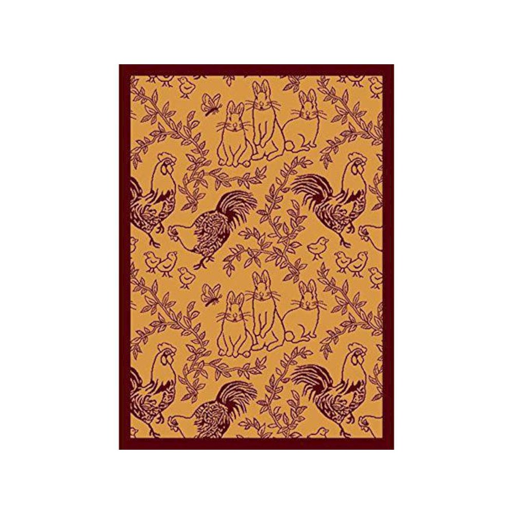 Kaleidoscope Feathers & Fur 3'10" x 5'4" Area Rug in Color Rust