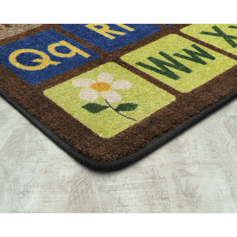 Kid Essentials Any Day Alphabet 5'4" x 7'8" Area Rug in Color Earthtone