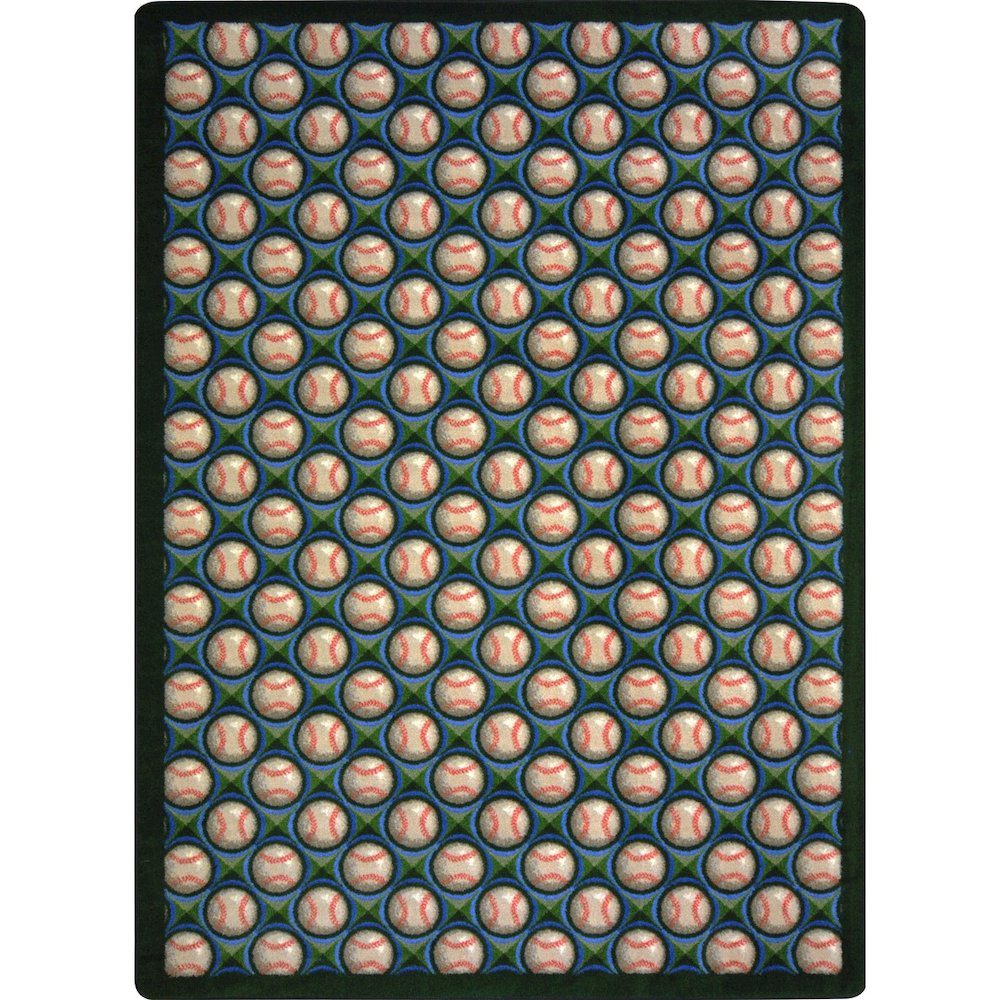 Games People Play Bases Loaded 3'10" x 5'4" Area Rug in Color Spring Training