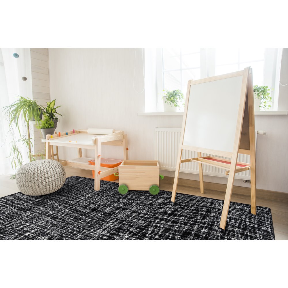 Impressions Crisscross 3'10" x 5'4" Area Rug in Color Shadow